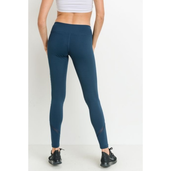 Moto Mesh Full Leggings Teal-Blue - Picture 5 of 6